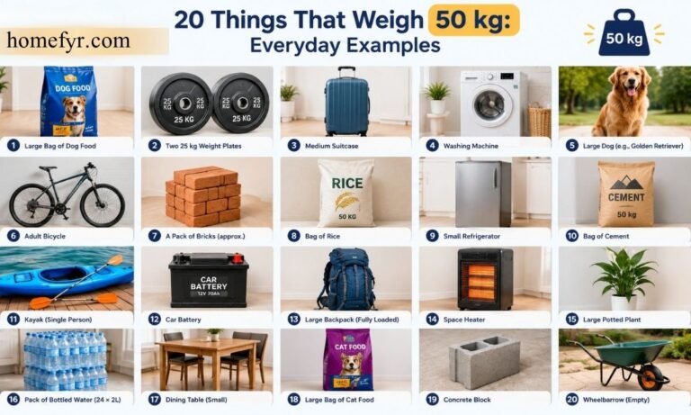 20 Things That Weigh 50 kg Everyday Examples