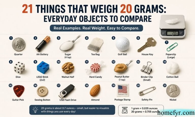 21 Things That Weigh 20 Grams Everyday Objects to Compare