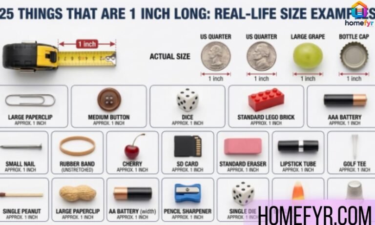 25 Things That Are 1 Inch Long Real-Life Size Examples