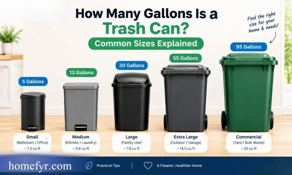 How Many Gallons Is a Trash Can Common Sizes Explained