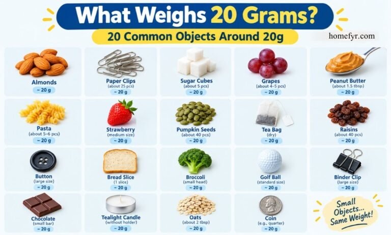 What Weighs 20 Grams 20 Common Objects Around 20g